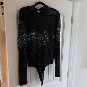 Sheer Black bodysuit
